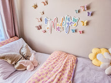 Load image into Gallery viewer, Double Layer Rainbow Name Plaque - Butterflies