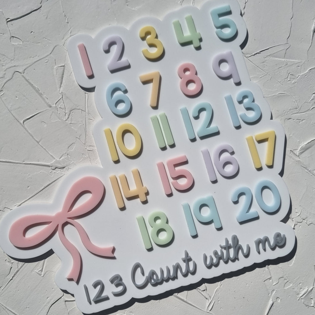 Numbers Plaque - Preset Colours