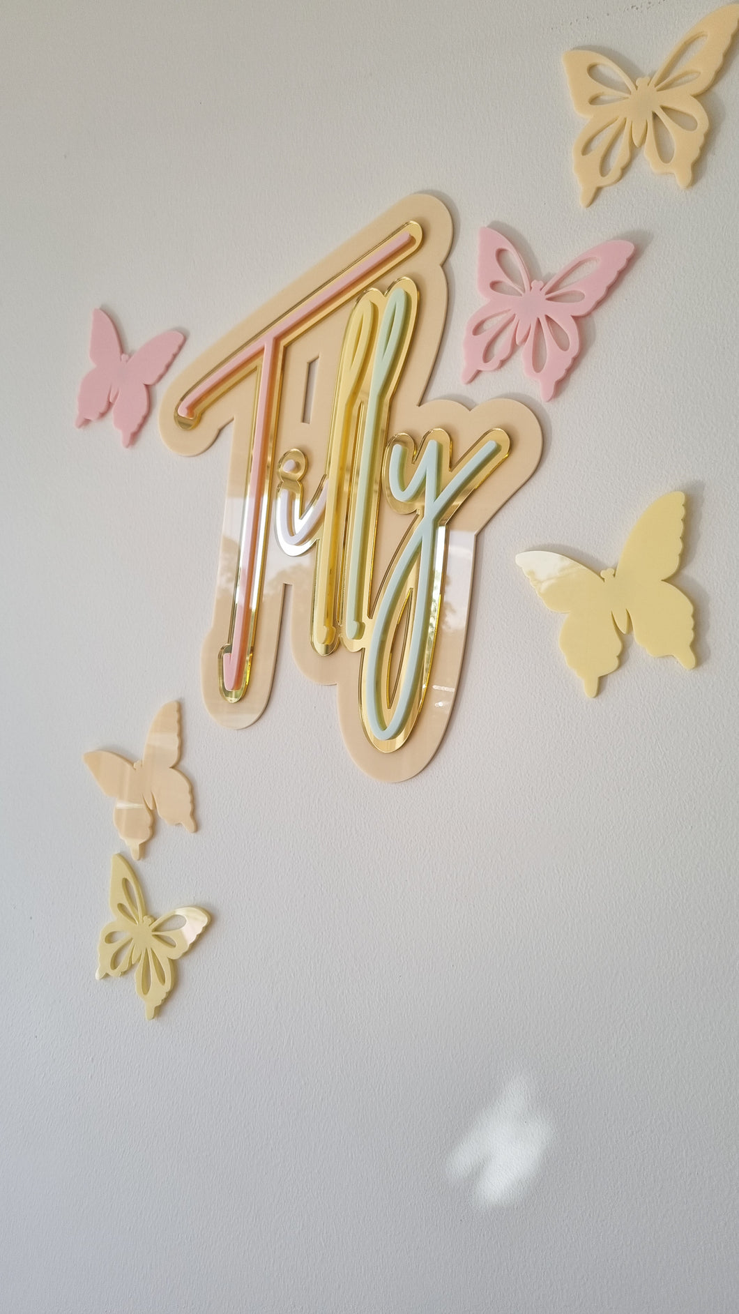 Triple Layer Rainbow Name Plaque