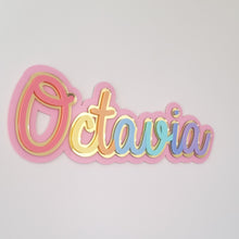 Load image into Gallery viewer, Triple Layer Rainbow Name Plaque
