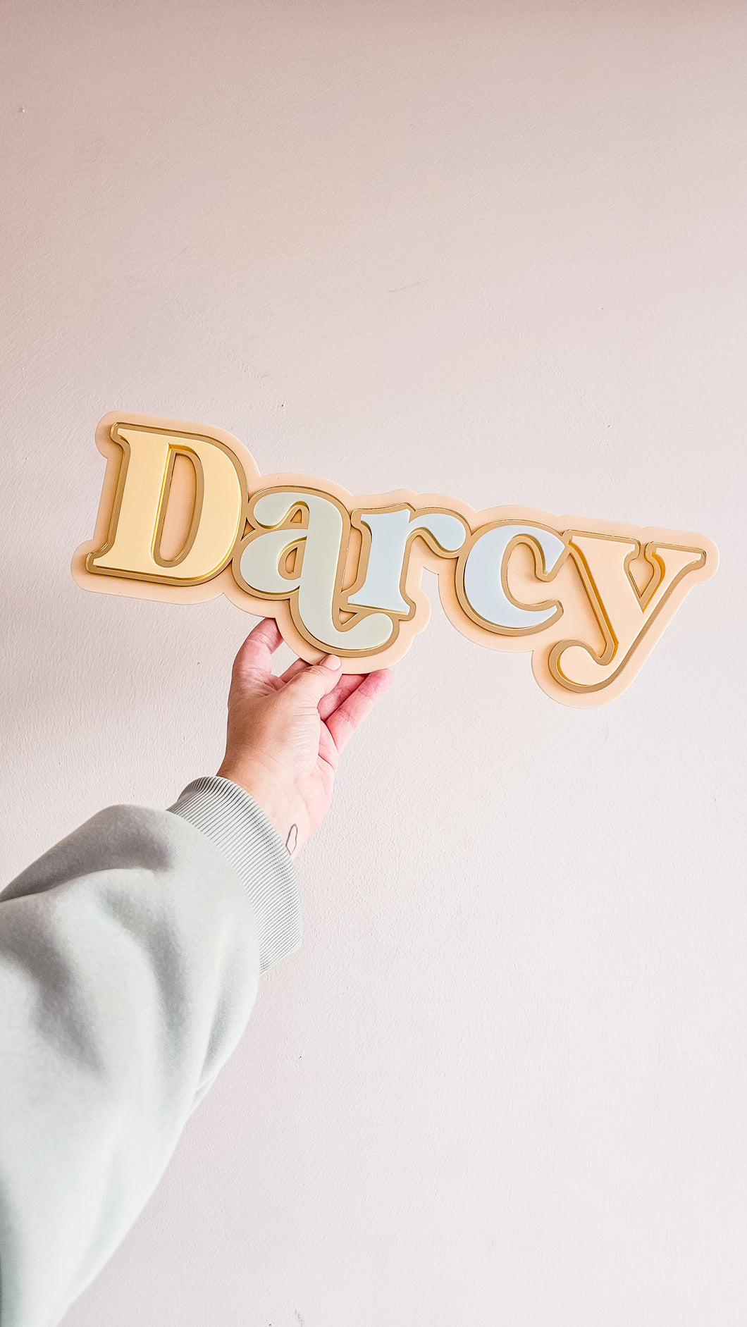 Triple Layer Rainbow Name Plaque