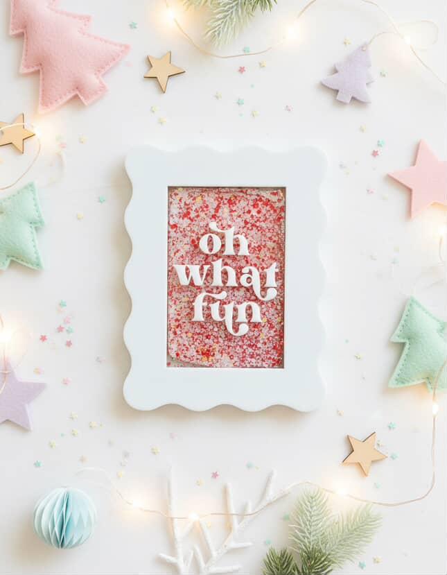 Snowglobe Colour Pop Frame - Oh What Fun