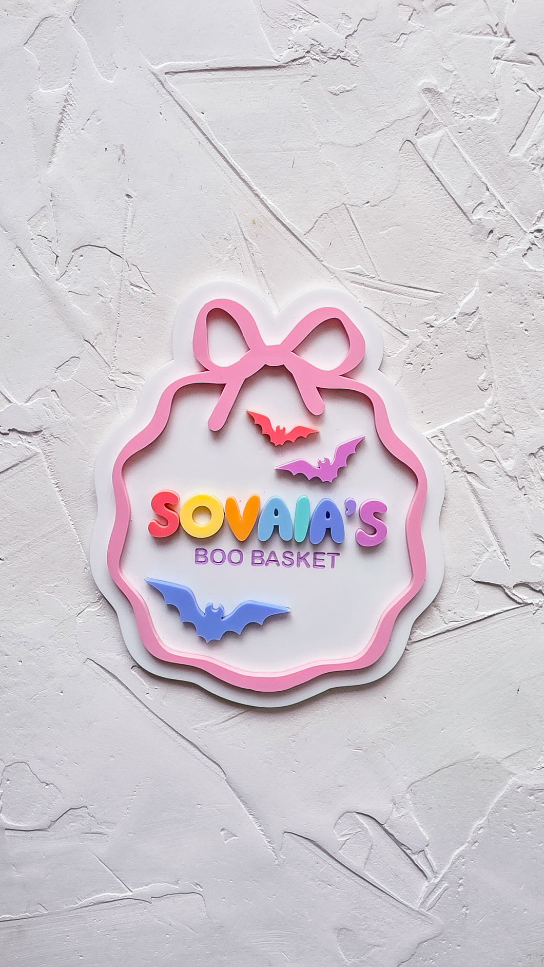 Bow Boo Basket Plaque